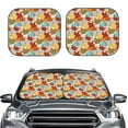 thumbnail image 2 of Vsdgher Fall Maple Leaves Print Car Windshield Sun Shade, Reflective Sunshade Window Sunshade Sun Visor Protector Fit for Cars,Trucks,SUVs-Small, 2 of 6