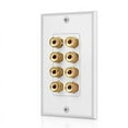 thumbnail image 3 of 2X 8 Postes Placa de Pared del Altavoz Placa de Pared del Cine En Casa Panel de Audio para 4 Altavoces, 3 of 5