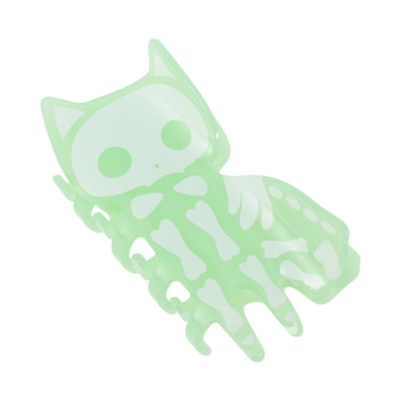 Unique Bargains 1 Pc Claw Clip Cute Halloween Grungy Skeleton Cat Design Hair Clip Fluorescent Green