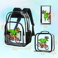 thumbnail image 6 of AGSDON 3PCS Clear Backpack for Boys, Dinosaur Transparent Bookbag Heavy Duty, See Through School Bag for Kids Elementary Preschool, 6 of 10