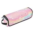 thumbnail image 2 of Hair Tool Organizer Bag with Heat Resistant Mat Removable Travel Storage Case for Hot Air Brushes Curling Irons Cute Stars and Pink Clouds, 2 of 8
