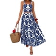 thumbnail image 3 of Women'S 2 Piece Skirt Sets Print Top High Waist Maxi Skirt Womens Fashion Vacation Outfits M, 3 of 9