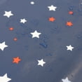 thumbnail image 4 of Waverly Inspirations Rectangular Elastic Fitted Table Cover Waterproof Vinyl Tablecloth With Flannel Backing, 6Ft Table, 72" x 30", Scattered Stars With Blue Base, 1 PK, 4 of 6