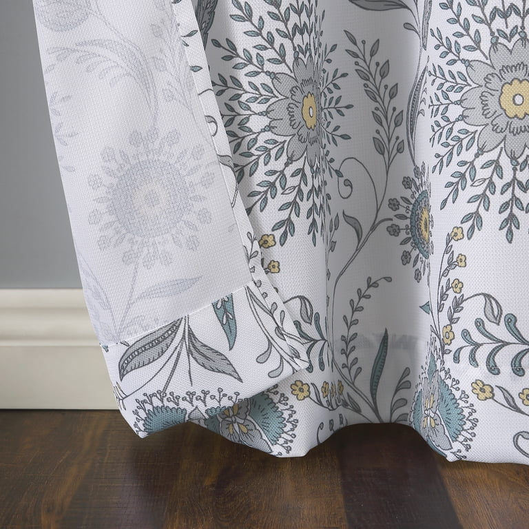 No. 918 Sora Print Medallion Floral Grommet Curtain Panel photo 5
