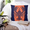 thumbnail image 3 of Orange Navy Blue Lobster 18x18 Pillow Covers Set of 2, Summer Beach Coastal Modern Art Throw Pillow Covers Decorative Couch Cushion Case, Microfiber Square Pillowcases for Bedroom Car Living Room, 3 of 7