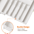 thumbnail image 4 of Organizador de cajones para cubiertos, bandeja expandible para utensilios de cocina, soporte ajustable para cubiertos y cubiertos, color negro, 4 of 8