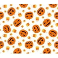 thumbnail image 4 of Serafina Home Halloween Throw Blanket: Plush Soft Velour with Smiling Jack O Lantern Pumpkins with Candy Corns, 4 of 7