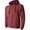 Heather Burgundy, variant on Mens Zip Up Hoodie Fleece Sweatshirts Midweight Fitted Active Hooded Long Sleeve Unisex Jackets