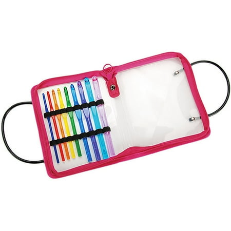 Susan Bates Crystalites Crochet Hook Case with Hooks