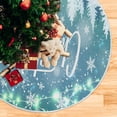 thumbnail image 5 of FMSHPON Merry Christmas Xmas Christmas Tree Skirt Stand Mat for Holiday Party Decoration Indoor Outdoor 48 inches, 5 of 6