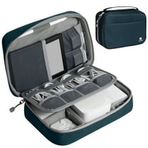 pack all Electronic Organizer Plus, Larger Capcity Cable Organizer Bag(Navy Blue)