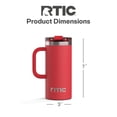 thumbnail image 5 of RTIC 16 oz Ceramic Lined Insulated Road Trip Travel Mug, Leak-Resistant Lid, Flag Red, 5 of 9