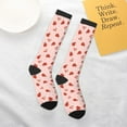 thumbnail image 4 of Daiia Sports Socks Ladybug With Flower Printed Novelty Crew Socks for Men Women Knee High Socks Cotton Socks Soft & Breathable Support Unisex Socks, 4 of 9