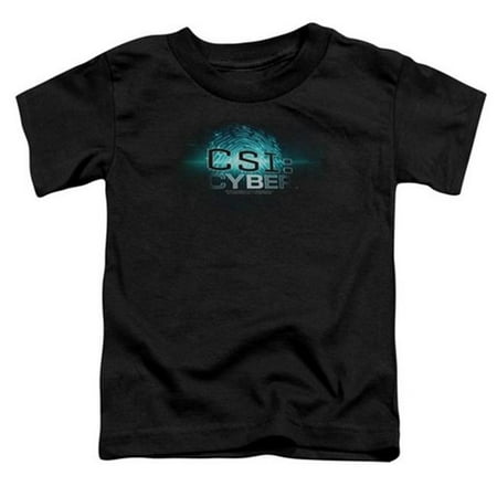 

Trevco Csi- Cyber-Thumb Print - Short Sleeve Toddler Tee - Black- Small 2T