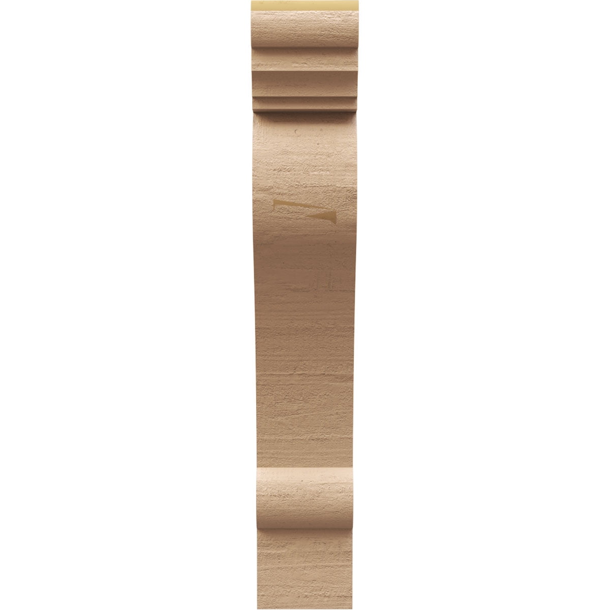 5"W x 10"D x 30"H Thin Mayflower Rough Cedar Woodgrain TimberThane Corbel, Primed Tan