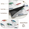 thumbnail image 2 of Colorful Fish Bathroom Rug Washable 2x3 Entryway Rug Non Slip Watercolor Cartoon Fishing Front Door Mat Low Pile Indoor Doormat Throw Floor Carpet for Kitchen Bedroom Entrance, 2 of 8