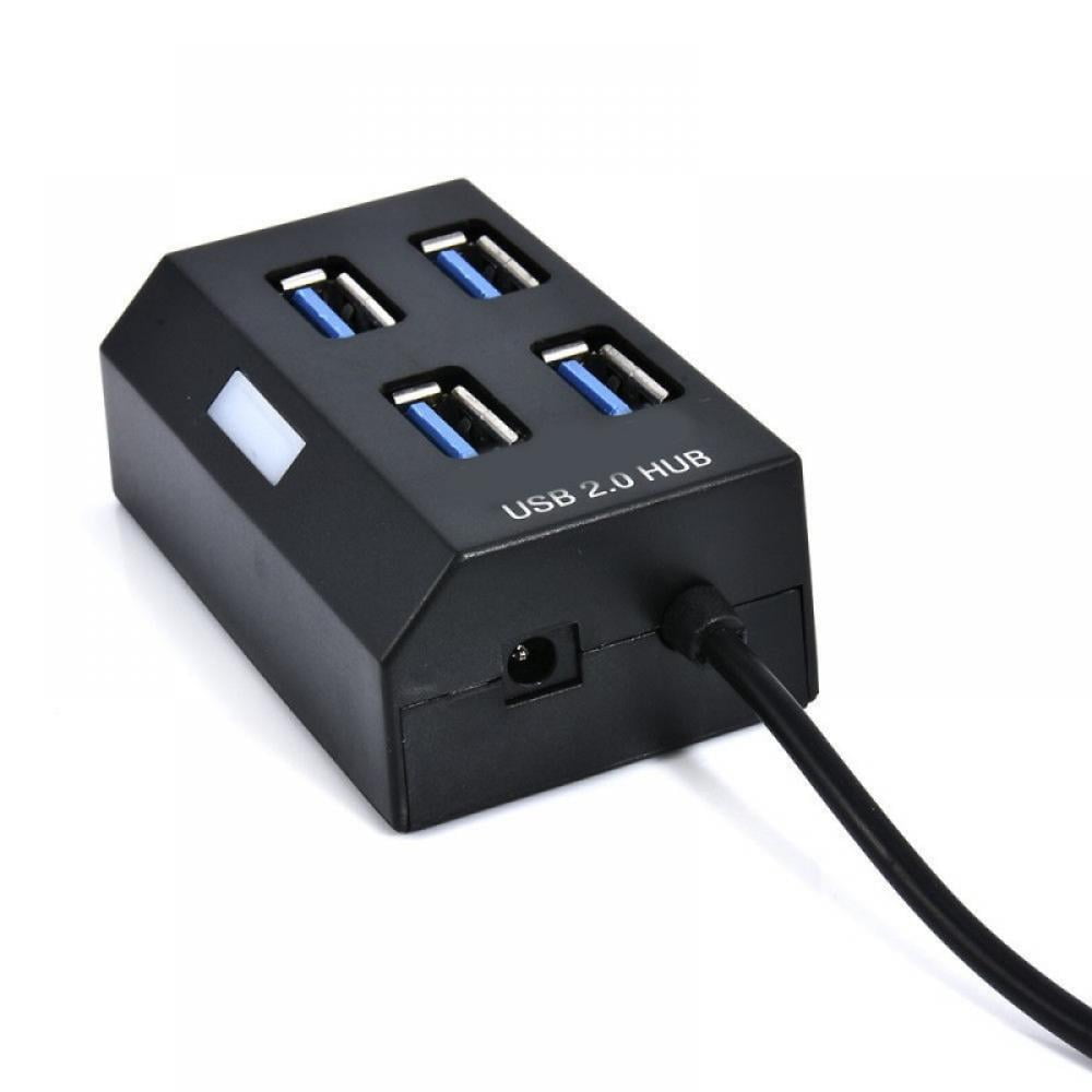 USB 2.0 Hub High Speed 4 Ports Multiple Plugandplay Adapter PC
