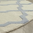 thumbnail image 3 of SAFAVIEH Cambridge Liam Geometric Wool Area Rug, Ivory/Light Blue, 6' x 6' Round, 3 of 6