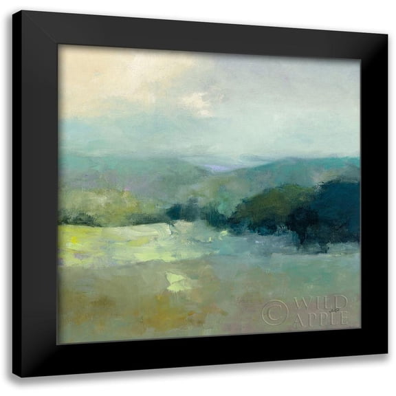 Purinton, Julia 12x12 Black Modern Framed Museum Art Print Titled - Misty Valley