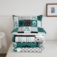 thumbnail image 5 of Homewish Dog Paw Grid Twin Comforter Sets,Live Love Bark Print Bedding Set,Blue,Polkadot Reversible,2pcs,1 Comforter and 1 Pillowcase, 5 of 7
