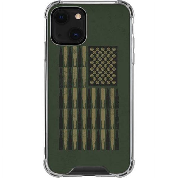 Skinit Military Bullet American Flag iPhone 13 Mini Clear Case
