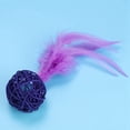 thumbnail image 3 of Colorful Cat Play Toy, With Feather Cat Play Toy, Rattan Balls Colorful Kitten For Cats, 3 of 8