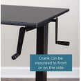 thumbnail image 5 of Stand Up Desk Store Crank Adjustable Height Rolling Standing Desk (Charcoal Frame/Natural Walnut Top, 60" Wide), 5 of 5