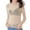 Beige, variant on yillto Women Mesh Shirts Short Sleeve See Through Lightweight Layer Tops Party Clubwear Blouse Shirt