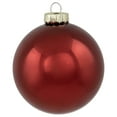 thumbnail image 4 of Northlight 2-Finish Glass Christmas Ball Ornaments - 4" (100mm) - Burgundy - 4ct, 4 of 6