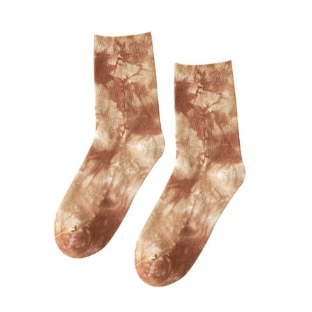 

Cuteam Fashion Unisex Tie-Dyed Breathable Soft Cotton Middle Tube Skateboard Socks