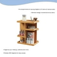 thumbnail image 3 of Lavish Home Makeup Organizer - Rotating Eco-Friendly Modern Bamboo Carousel, 3 of 6