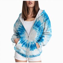Hessimy Womens Zip Up Hoodies Fleece Jackets Oversized Sweatshirts Fall Fashion Outfits Sweaters Winter Clothes Essentials Hoodie Cropped Hoodie (Sky Blue,XXXXXXL)