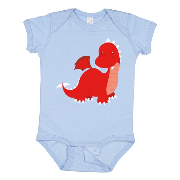 Inktastic Adorable Red Dragon Boys Baby Bodysuit
