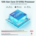 thumbnail image 4 of 15.6"Laptop-Computer 16GB RAM 2TB SSD Intel Pentium 6 Cores i3-1215U 2 Years Warranty(Beat i5-1135G7)Backlit Keyboard Fingerprint Type-C Fast Charging Business-Student-Laptop win11,Silver, 4 of 8