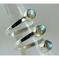 thumbnail image 2 of Navya Craft Labradorite Triple Round 925 Sterling Silver Handmade Women Statement Ring Size 10.5, 2 of 4