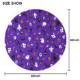 thumbnail image 6 of Halloween Purple Spider Web Pattern Round Tablecloth 60"x60",Wrinkle Wipeable Table Cloth for Kitchen Dining Room Picnic Patio Party, 6 of 6