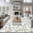thumbnail image 4 of Green Leaves Area Rug 5x8 Washable Rug Non Slip Summer Botanical Elegant Farmhouse Large Area Rug Soft Stainresistant Indoor Floor Carpet for Living Room Bedroom Home Office Dining Room Nursery, 4 of 8