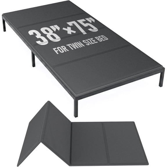 Bunkie Board Twin Size (38x75''), 10mm Bed Boards for Under Mattress, Breathable, Noise Minimizing, Moisture Resistant Bunkieboards, Heavy Duty Bed Support Board for Platform & Slatted Framesn，Black