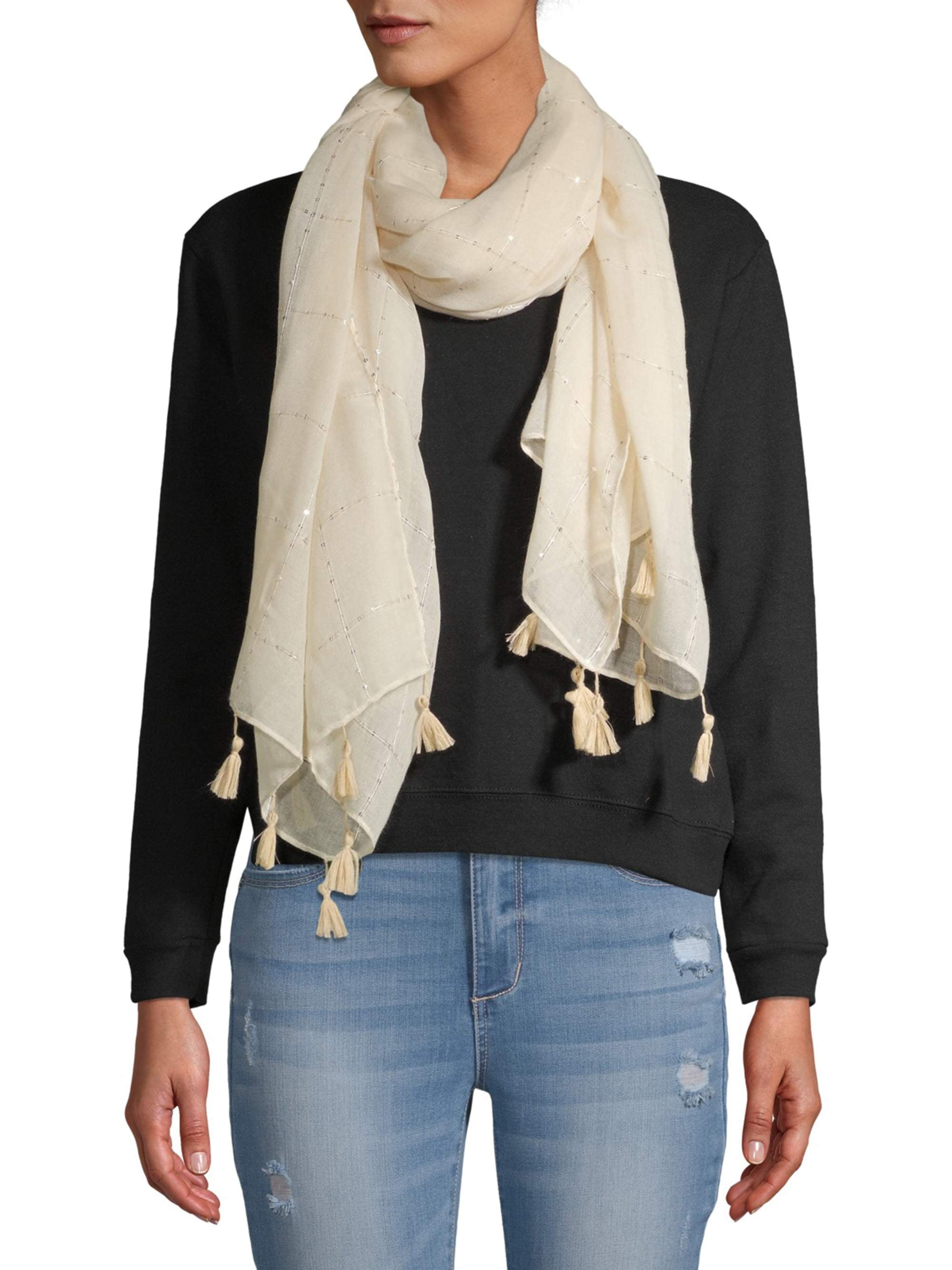 Fashion Womens Warm Fuzzy Scarves Tassel Fringe Long Soft Scarf Shawl Wrap M93