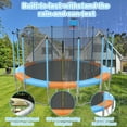 thumbnail image 4 of Trampoline for Adults and Kids with Safety Enclosure , 16ft SEGMART Upgrade Outdoor Trampoline with Basketball Hoop and LED Lights, Heavy Duty Round Trampoline with Ladder and Sprinkler for Outdoor, 4 of 9