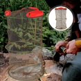 thumbnail image 5 of Cesta de pesca flotante, red de pesca plegable, red de nailon, jaula de almacenamiento para cebo de pesca, para guardar cangrejos, pececillos, red protectora para regalo para entusiastas de la pesca, 5 of 5
