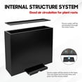 thumbnail image 4 of WORTH 32" H Metal Steel Rectangular Planter Box Planters for Indoor Outdoor, Tall Heavy Duty Modern Flower Plant Pot with Water Collecting Tray, Black, Commercial Residential, 4 of 7