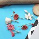 thumbnail image 2 of 5 uds. Broches florales elegantes, broche de ropa, ramillete de aleación, joyería de moda, 2 of 5
