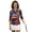 Floral Flag, variant on HUIACONG Golf Polo Shirts with Bald Eagle Patriotic Pattern, 3/4 Sleeve Athletic Top for Golf Tennis and Casual Outdoor Activities
