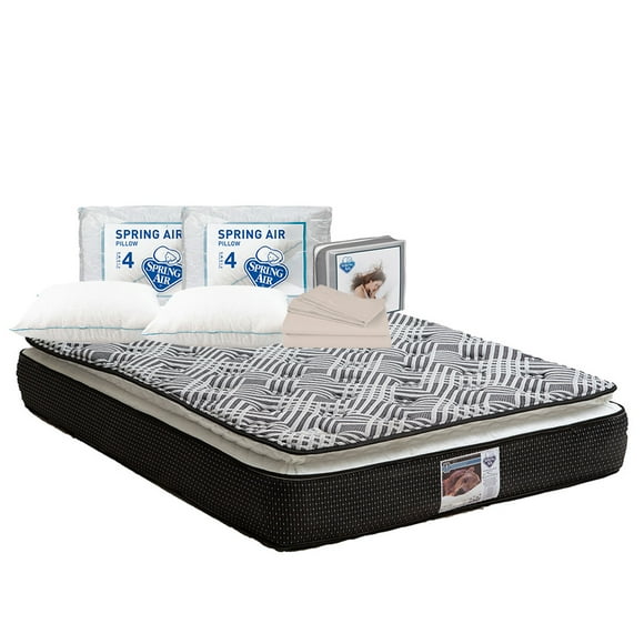 Colchón King Size Omega Spring Air + Juego de sábanas + 2 Almohadas