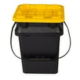 Centrex 5GTBXBKTBY Tough Box Black 5 Gallon Bucket with Yellow Lid