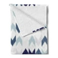 thumbnail image 2 of Navy Soft Flannel Fleece Throw Blanket, Abstract Ikat Chevron Hazy Zigzag Folk Traditional Image, Cozy Plush for Indoor and Outdoor Use, 60" x 80", Purple Slate Blue White, by Ambesonne, 2 of 5