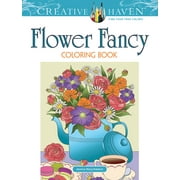 JESSICA MAZURKIEWICZ Adult Coloring Books: Flowers & Plants: Creative Haven Flower Fancy Coloring Book (Paperback)