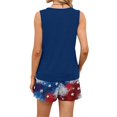 thumbnail image 5 of Iaqnaocc Two Piece Sets for Women 4th Of July Flag American Flag Stars Short Sets for Women Tank Square Neck Sleeveless and Shorts Summer Outfits Beach Outfits for Women Royal Blue L, 5 of 5