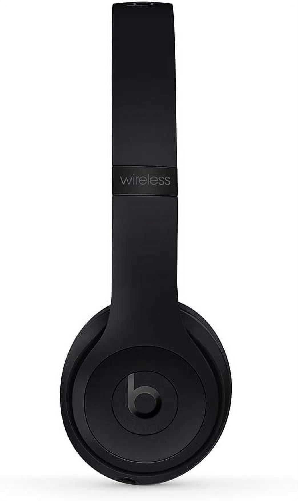 Restored Beats Solo3 Wireless On-Ear Headphones - W1 Chip, Class 1 Bluetooth, 40 Hours of Listening Time, Built-In Microphone and Controls - (Black) (Refurbished)